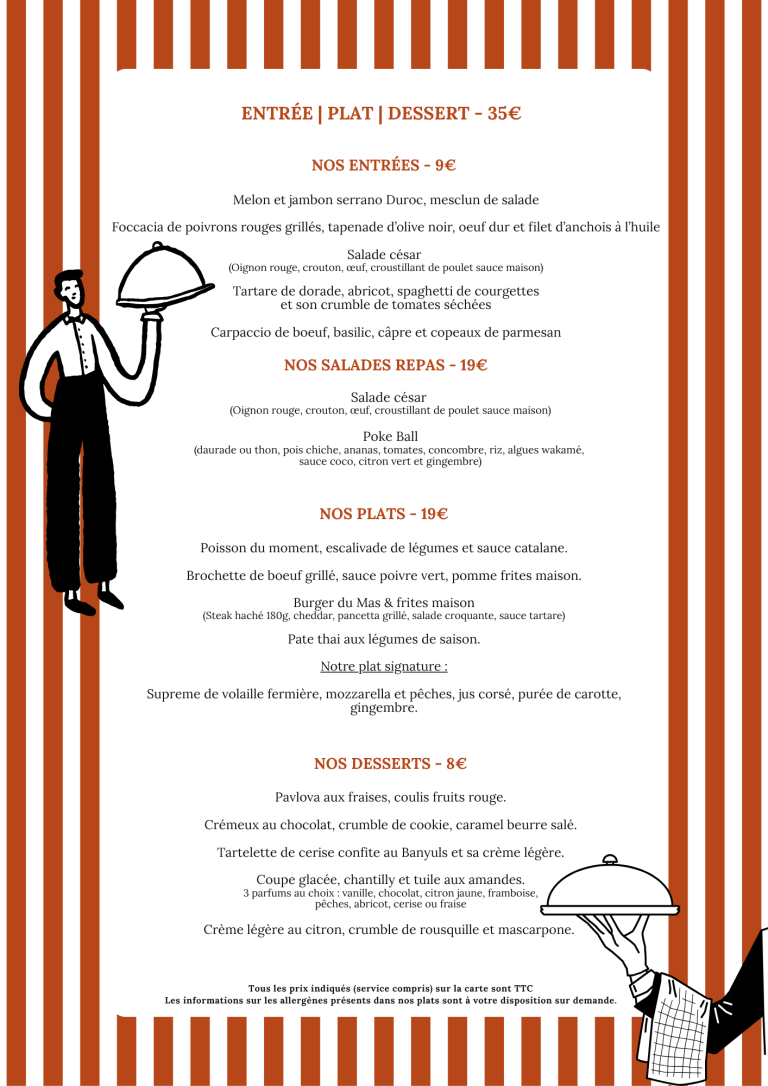 Table du mas menu restaurant Table du mas menu restaurant